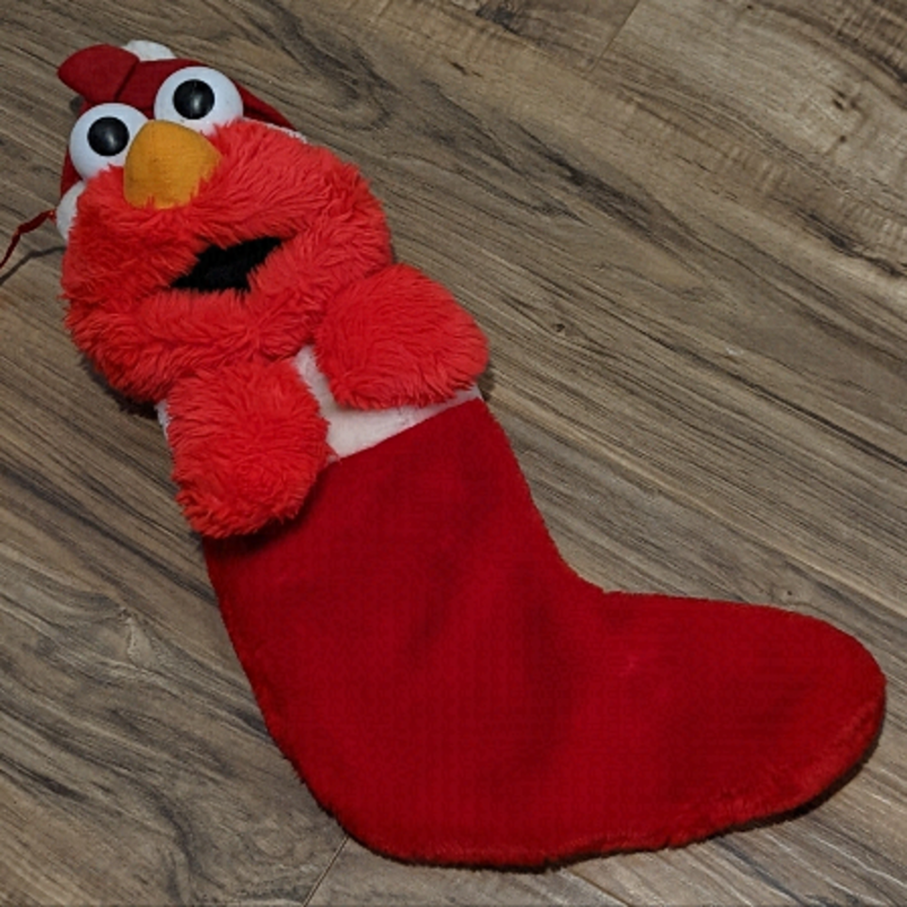 Vintage Elmo Christmas Plush Stocking 20” Sesame Street